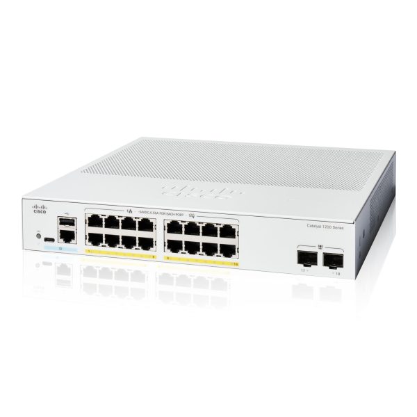 سوئیچ شبکه Cisco C1200-16T-2G (آکبند - ۲۰۲۵)
